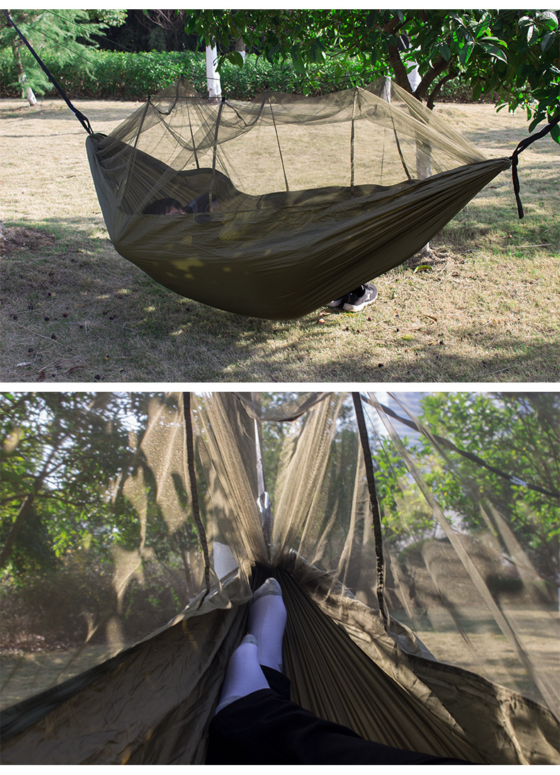Cheap Goat Tents Outdoor Camping Hammock Portable Ultralight Tent 1 2 Person Hanging Bed with Mosquito Net Ultralight Tourist Sleeping Hammock   